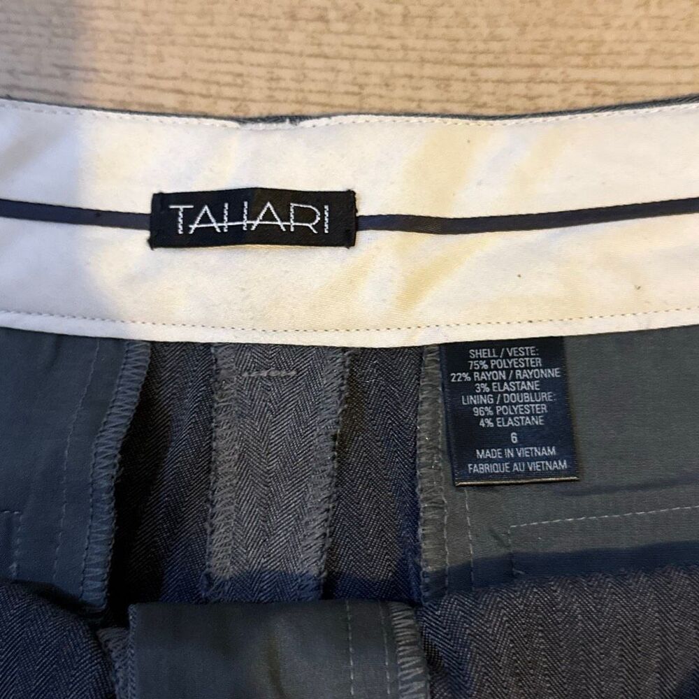 tahari gray dress pants size 6 - Picture 2 of 6